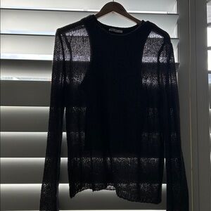 Zara Charcoal sweater and rib tank top